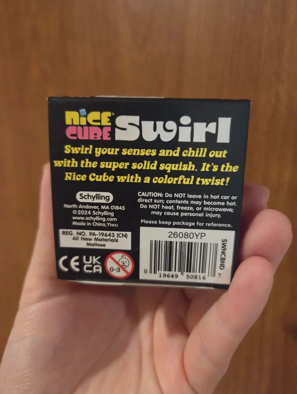 Nice Cube Swirl Super Solid Squish Toy - Purple Swirl
